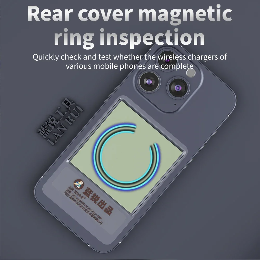 Tarjeta magnética Lanrui P1 para reparación de teléfonos móviles, prueba no destructiva, área de carga ilimitada, herramienta de detección magnética Visible - imagen 3