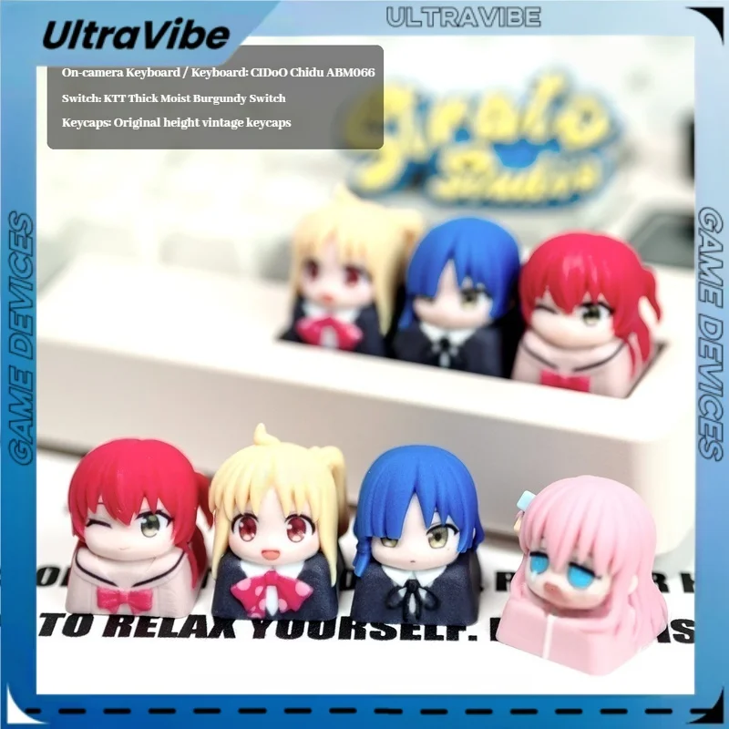 ¡BOCCHI LA ROCA! Teclas de anime Teclas de personajes 3D Altura OEM Gotoh Hitori Teclas de teclado mecánico personalizadas