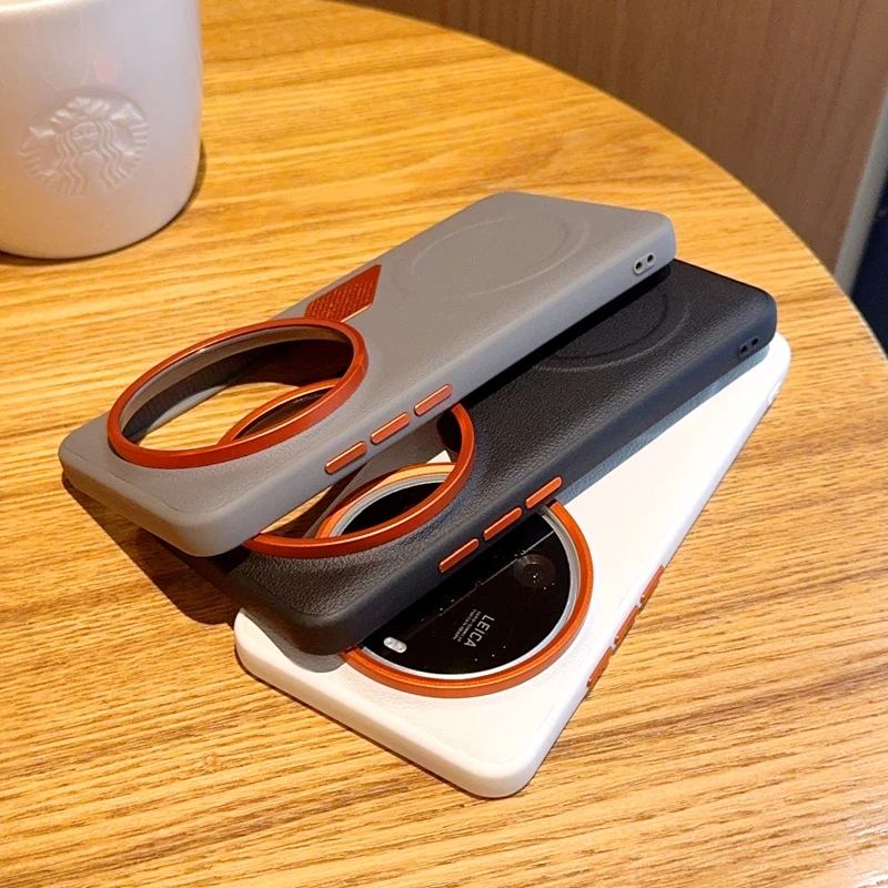 Funda para Xiaomi 15 14 Ultra 15S Pro, cubierta magnética similar a la piel de cuero PU, cubierta de disipación de calor para Xiaomi 15 Ultra Mi15 - imagen 5