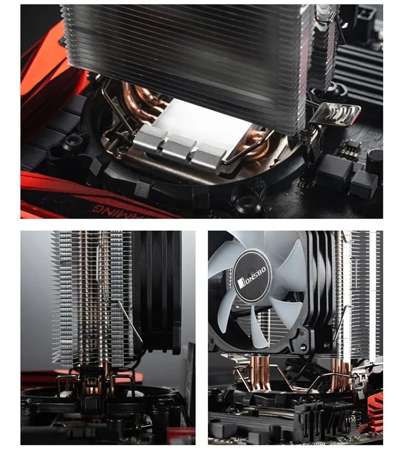 Jonsbo CR1200 9cm 2 tubos de calor Tower CPU Cooler con radiador de refrigeración RGB Rainbow para Intel LGA1151/1200/LGA115X AMD AM4 - imagen 2