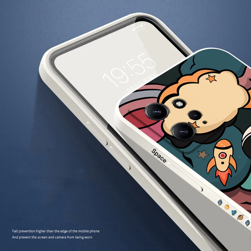 Funda para Xiaomi Mi 13 12 Lite 12T 12X Poco X5 F5 X4 Pro funda de astronauta espacial de dibujos animados para Redmi Note 12 11 Pro Plus 11S 10S - imagen 5