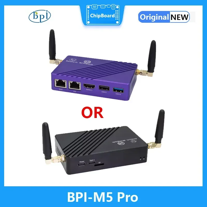 Banana Pi BPI-M5 Pro Rockchip RK3576 8GB LPDDR4 64GB eMMC ARM Mali G52 MC3 GPU 6 TOPs Placa de desarrollo SBC (placa incluida) - imagen 2