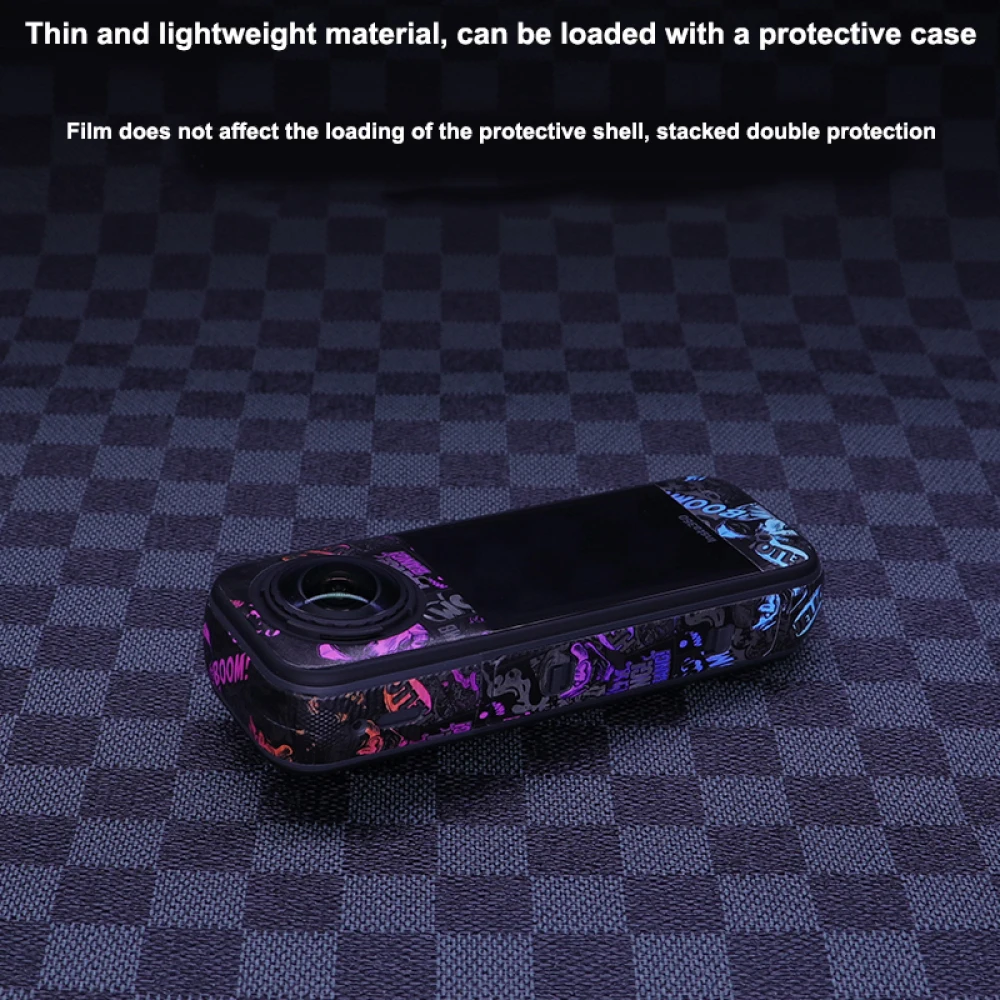 Calcomanías de decoración para cámara Insta360 X5, película protectora de marco corporal, antiarañazos, extraíble, PVC, colorido, a prueba de golpes - imagen 3