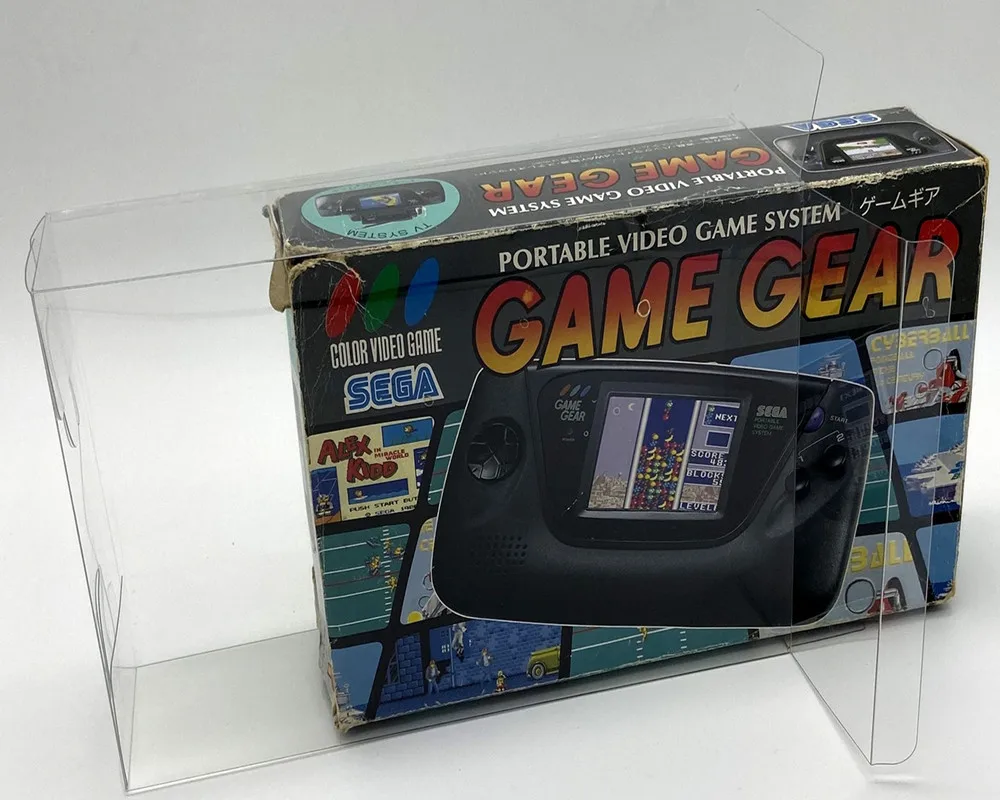 Protector de caja transparente para SEGA/GAME GEAR/GG, caja de almacenamiento TEP, estuche de exhibición transparente para JPN