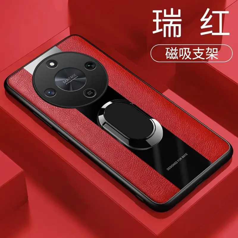 Funda con soporte magnético para Honor X9D X70, Funda de cuero de lujo para Huawei Honor X9D Ring Capa, Funda de parachoques a prueba de golpes - imagen 4