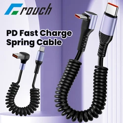 Cable USB-C acodado 90° retráctil 66 W de carga rápida