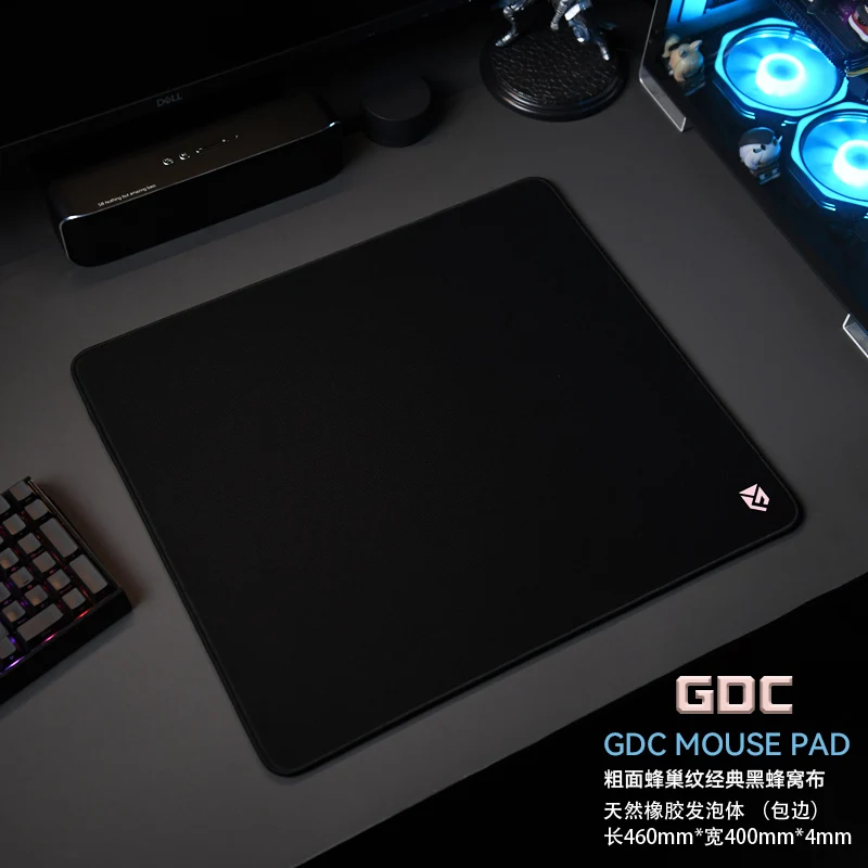 Alfombrilla de ratón para juegos deportivos, diseño inusual, GDC, 4mm de grosor, lockrand neto, superficie rugosa, posicionamiento preciso, velocidad controlable, lavable - imagen 3
