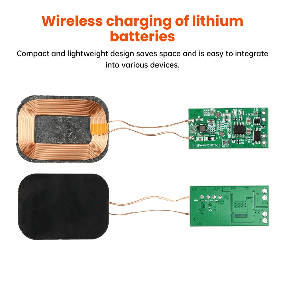 Módulo de carga inalámbrica de 5W, módulo PCBA, bobina pequeña, carga de batería de litio, esquema de modificación de batería de litio integrada de 3,7 V - imagen 2