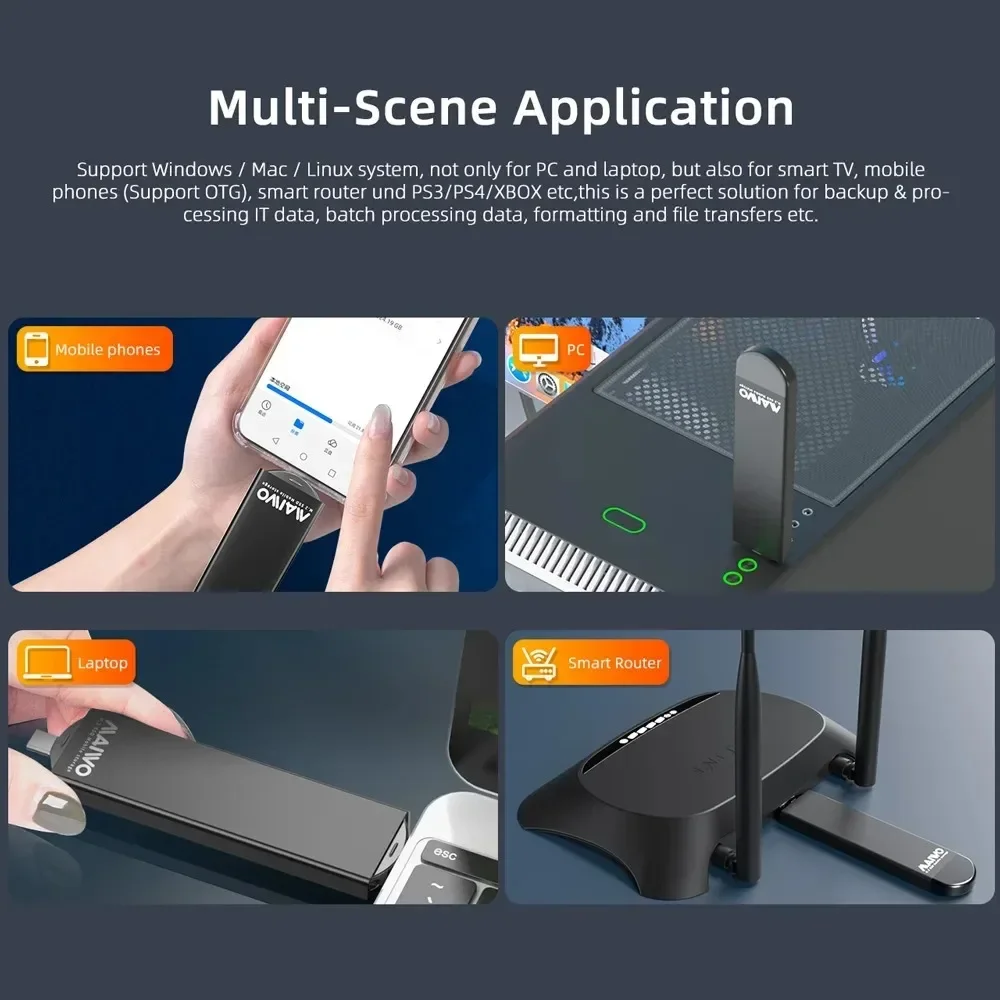 MAIWO-carcasa tipo C para unidad de estado sólido, carcasa para disco duro M.2 NGFF SATA HDD/SSD, USB3.0, 2230, 2242, 2260, 2280 - imagen 5