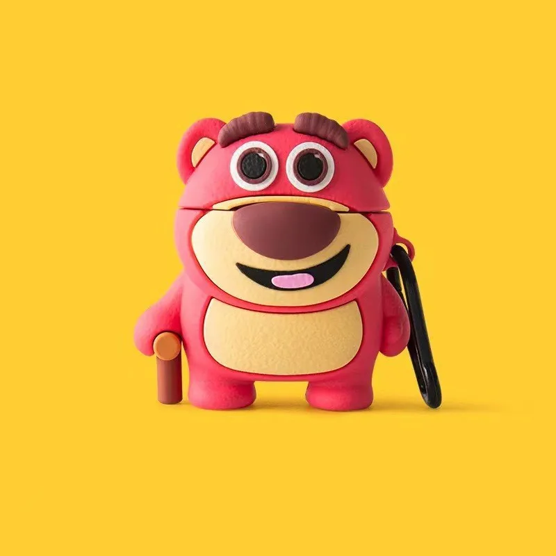 Funda para auriculares con bonito oso para Apple Airpods 1, 2, 3, funda para auriculares inalámbricos con Bluetooth para Airpods Pro2, funda suave de silicona para auriculares - imagen 5