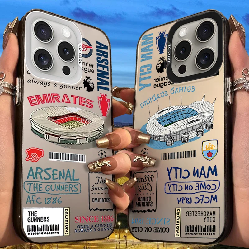 A-madrids-realss-P Funda esmerilada para iPhone 17 Air 16 E 15 14 Plus 13 12 Mini 11 Pro Max Hoja acrílica Cubierta de borde duro de silicona