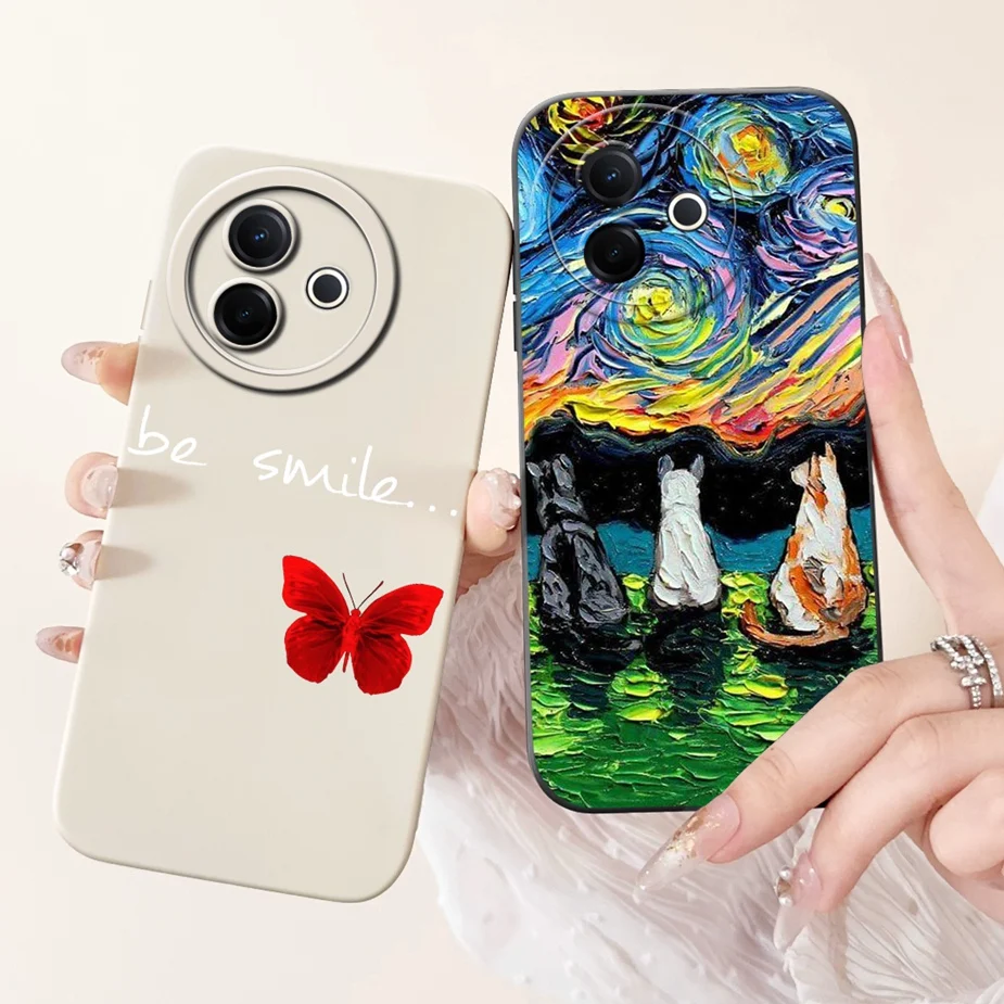Para Vivo Y39 5G funda V2436 lindo patrón de dibujos animados de moda cubierta a prueba de golpes suave TPU fundas de teléfono para Vivo Y300i Y 39 VivoY39 parachoques - imagen 4