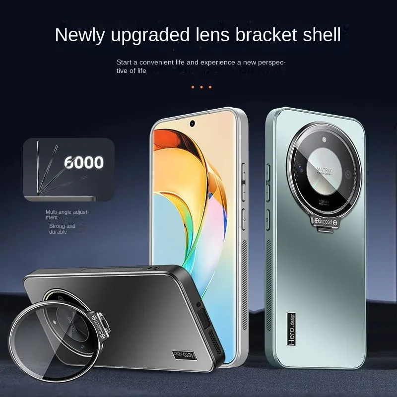 Funda trasera protectora para Huawei Honor Magic 5 Lite, carcasa dura mate con soporte, lente magnética