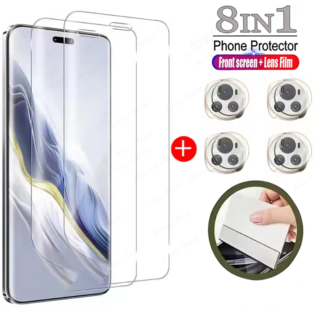 Protector de pantalla 8 en 1 para Honor Magic 6 7 Pro 5 4 Lite película de hidrogel suave para Honor X9C X9B X9A X8B X8A X7B X7A película de lente de cámara - imagen 2
