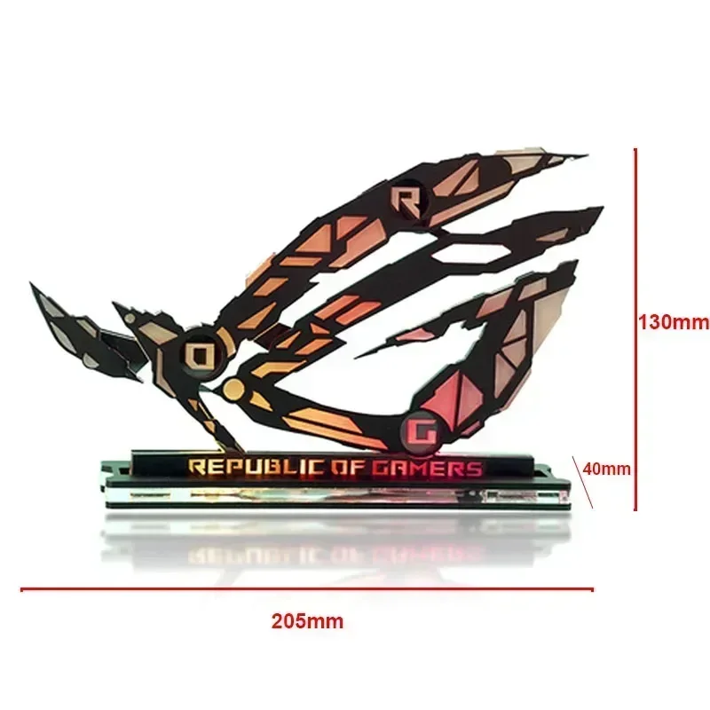 Figura de gabinete de jugador ARGB ROG RO, adornos de creencia de funda de Helios DIY 5V 3PIN AURA SYNC accesorios de PC - imagen 5