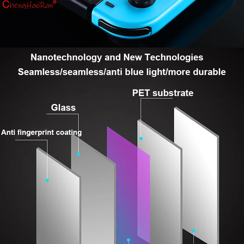 Paquete de 1/2 para consola de juegos NS Switch 2, juego de protectores de pantalla de vidrio templado, película de acero con filtro de luz azul antihuellas - imagen 3