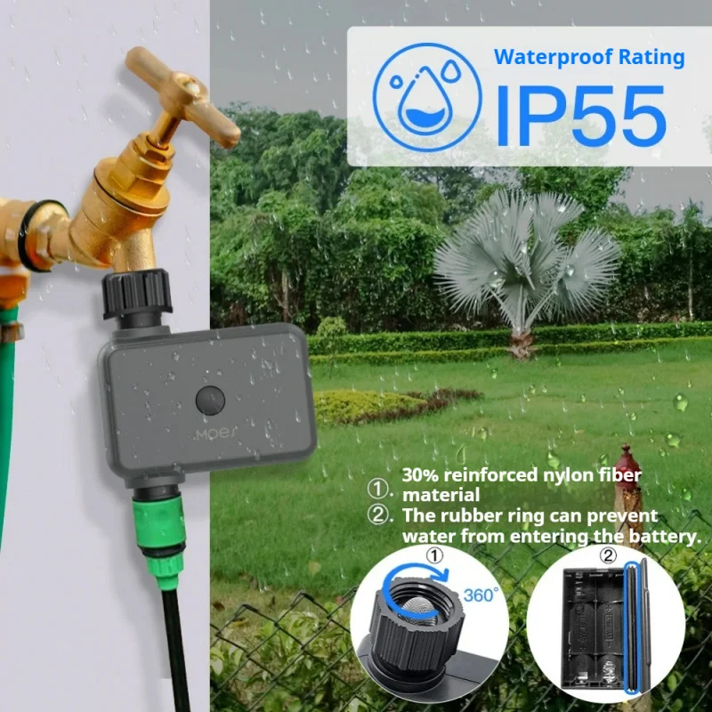 Système d'irrigation goutte-à-goutte intelligent Tuya, avec minuterie, arrosage automatique du jardin domestique avec contrôle par application, étanche IP55 - imagen 3