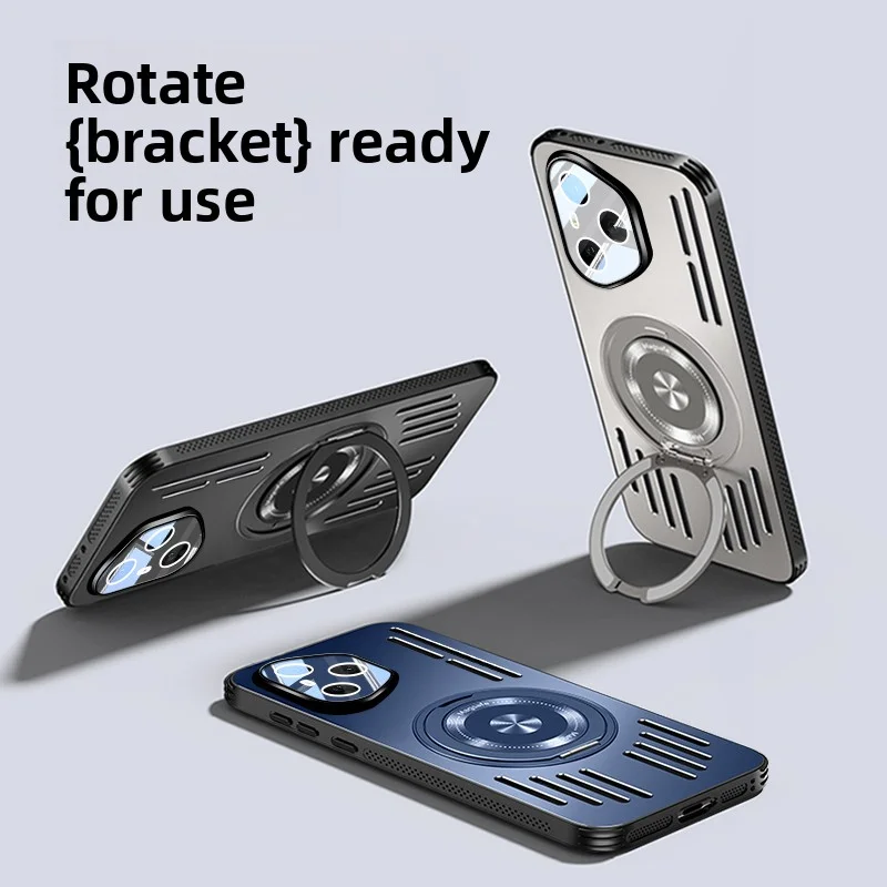 Para Huawei Honor 400 Pro funda de Metal duro disipación de calor anillo magnético soporte cubierta trasera protectora para Honor400 400 Pro Shell - imagen 2