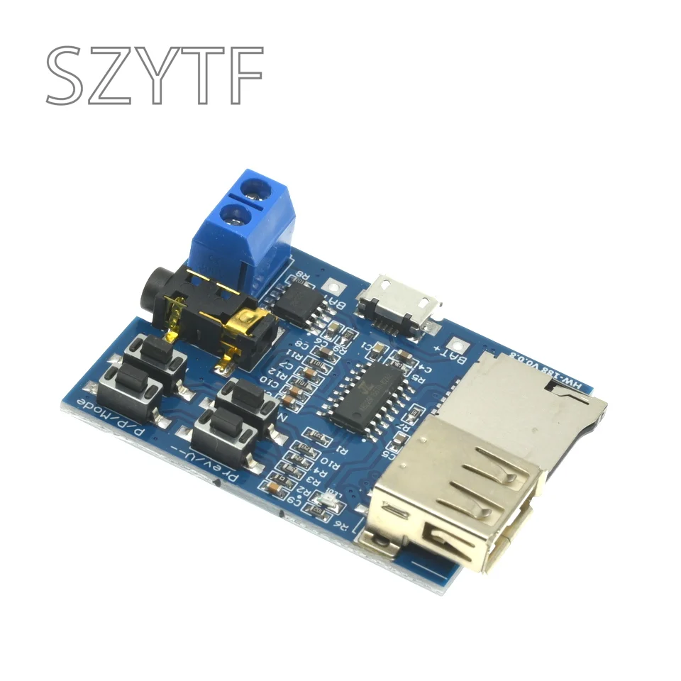 Módulo amplificador de potencia de Audio compatible con Bluetooth, Plugins U Disk, reproductor de de decodificación MP3, módulo amplificador de voz - imagen 4