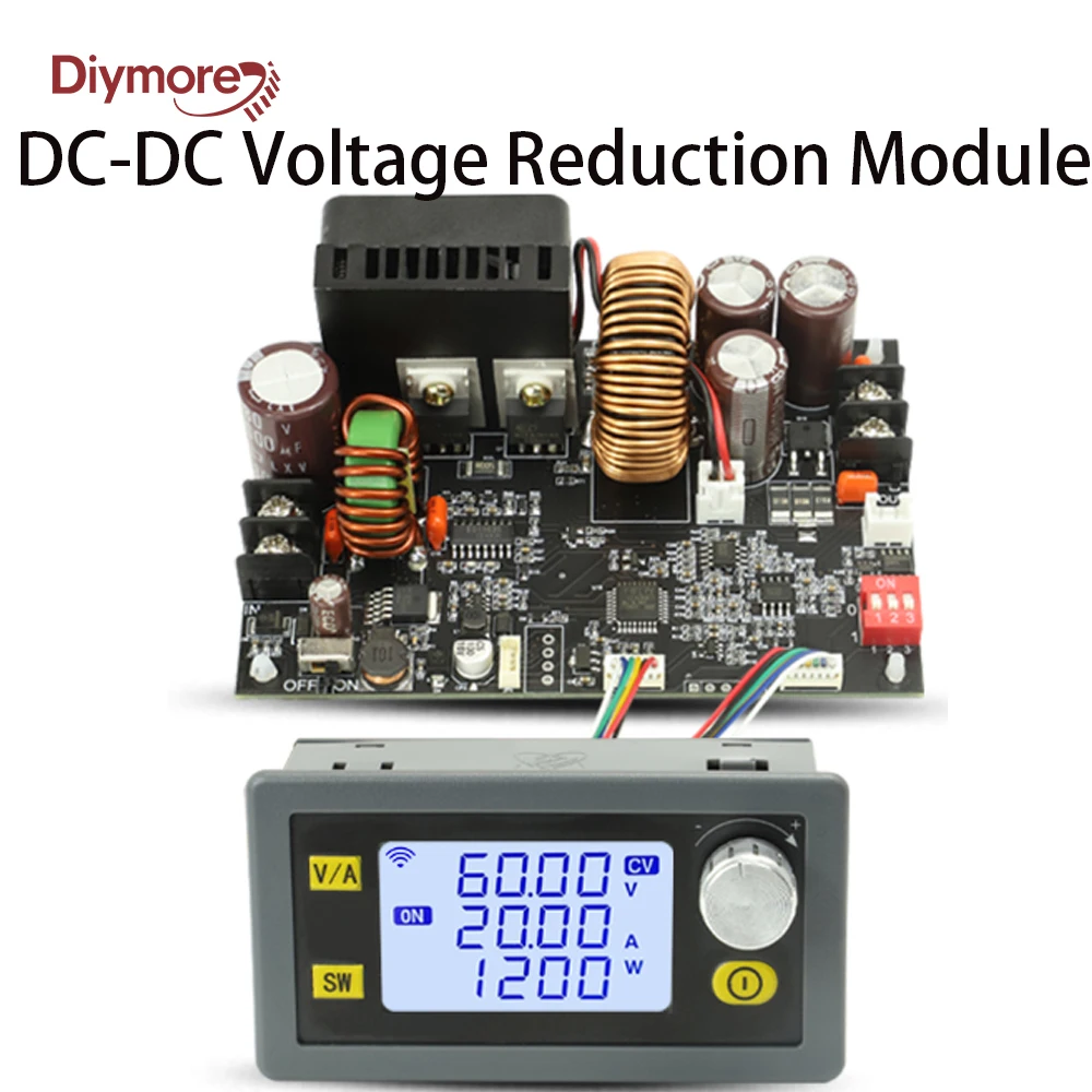 Módulo de potencia estabilizado reductor DC 6-70V, corriente constante con pantalla LCD grande, fuente de alimentación, regulador de voltaje ajustable - imagen 2