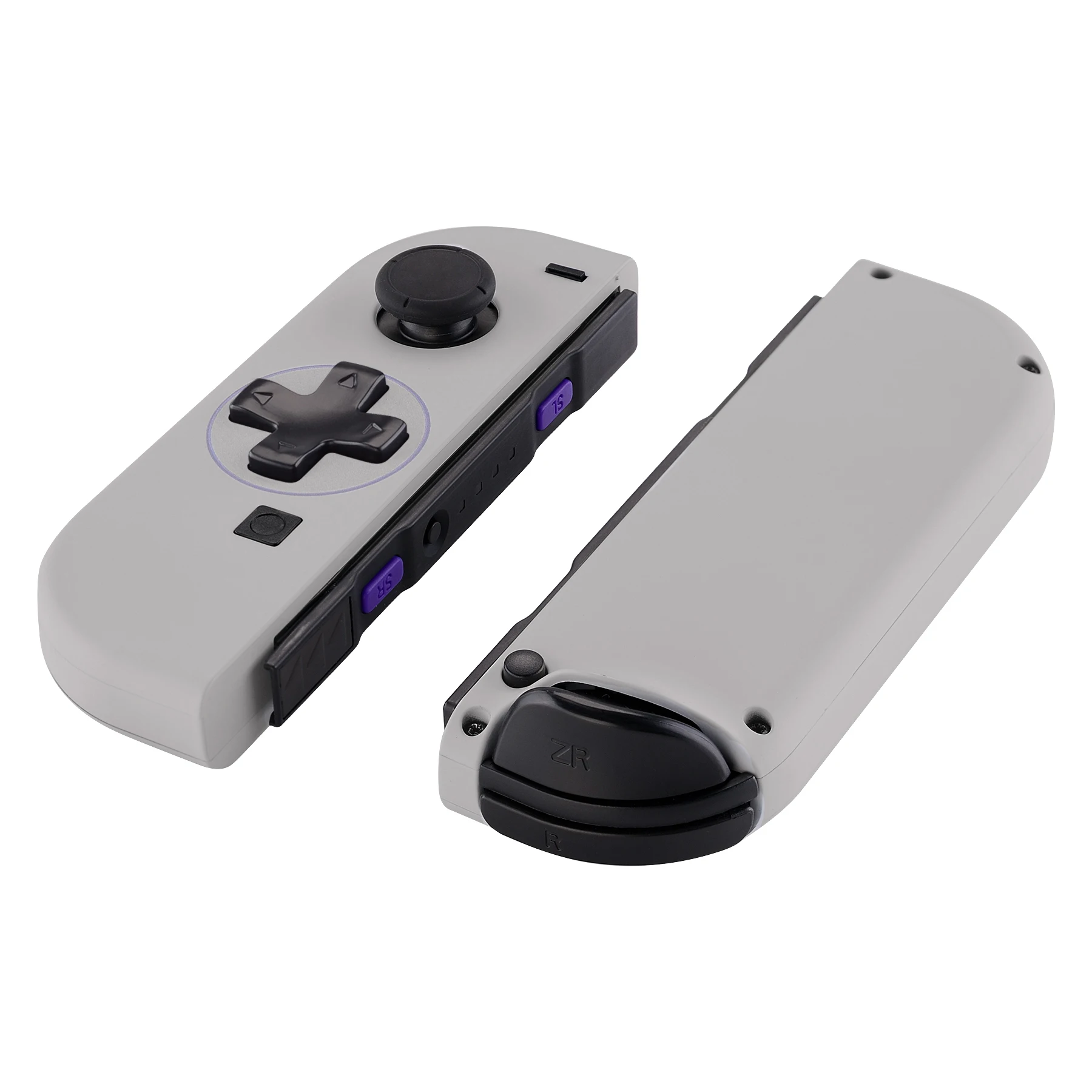 Carcasa eXtremeRate con botones completos para Nintendo Switch JoyCon y OLED JoyCon - Estilo clásico SNES