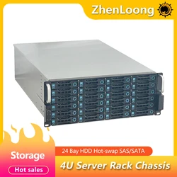 ZhenLoong 4U Chasis Rack para Discos SAS/SATA Hot Swap
