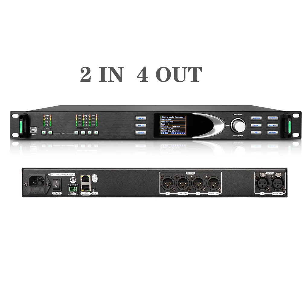 Paulkitson Procesador de audio digital profesional con sistema de gestión de altavoces FIR AES Out 2/3/4In 4/6/8Out 96K 32Bit DSP procesador de sonido - imagen 4