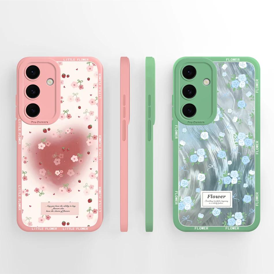 Para Samsung Galaxy S25 FE Plus Ultra Edge Funda trasera de fresa para Samsung S 25 Funda Protector de teléfono de silicona líquida suave - imagen 2