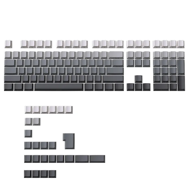 Tema degradado de día Polar, tapa de tecla con impresión lateral, 134 teclas, perfil OEM, retroiluminación PBT translúcida para todos los teclados mecánicos tipo MX - imagen 5