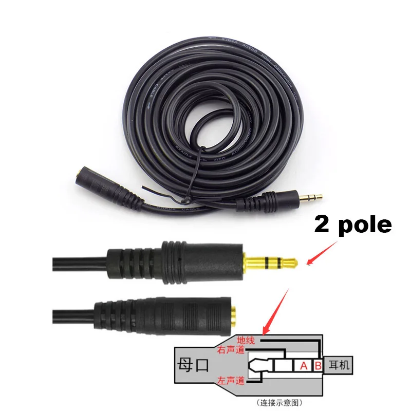 1,5/3/5/10M 3,5mm Cable de extensión de Audio estéreo macho a hembra para auriculares TV ordenador portátil MP3/MP4 auricular - imagen 5