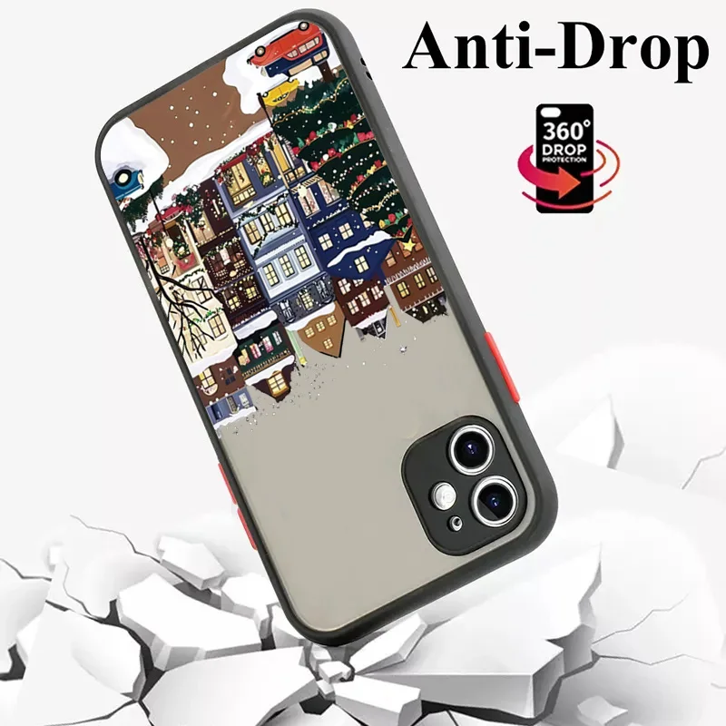 Funda de teléfono con paisaje nevado de edificio Rural para Samsung Galaxy S25 S24 S23 S22 S21 FE Plus FE Ultra A15 A16 A35 A52 A54 A55 5G - imagen 4