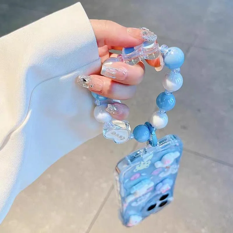 Muñeca de dibujos animados Cinnamoroll funda de cadena para Motorola Moto EDGE 50 Ultra 50 Pro 50 Fushion 45 G35 G54 G75 G60 G04 G53 G52 G22 G84 G34 - imagen 3