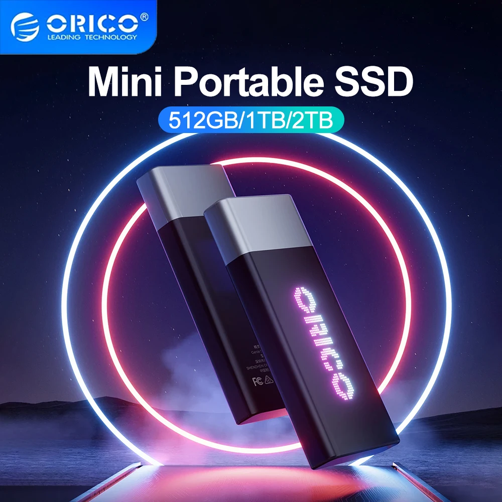 ORICO Disco duro externo portátil Ssd Unidad de estado sólido externa USB3.2 Gen2 tipo C PSSD para Gamer Laptop Ssd 1TB 2TB