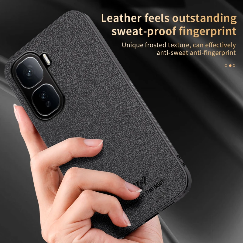Leather Case for vivo iQOO Neo10 Pro China Car Magnetic Holder Wireless Charging Silicone Phone Cover iQOONeo10Pro 2426A 2425A - imagen 5