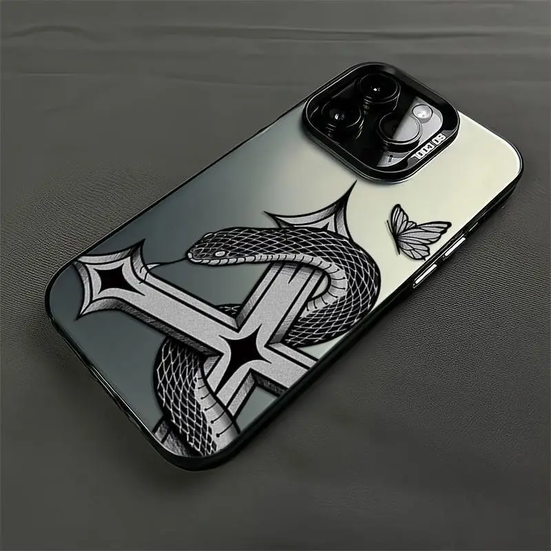 Funda de teléfono de serpiente negra a la moda para Infinix Hot Note Zero 50 40 30 30i 20s 12 12i 11 Smart 9 8 7 6 5 Pro 4G 5G contraportada - imagen 2