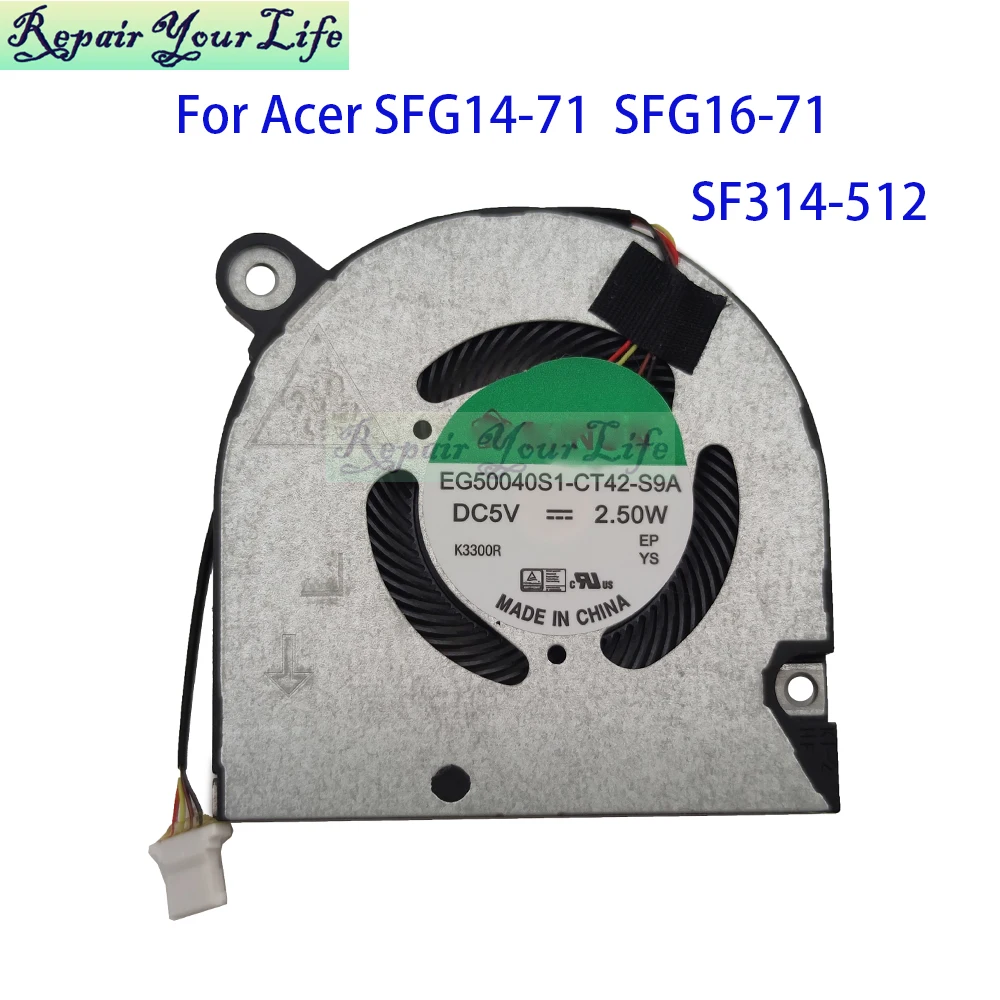 Ventilador de CPU para Acer Swift Go 14 SFG14-71 N23C6 16 SFG16-71 N23C7 SF314-512 N21C2 EG50040S1-CT42-S9A ventiladores de radiador enfriador de portátil - imagen 2