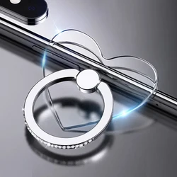 Soporte Anillo 360° para Móvil – Grip Diamante Transparente Giratorio