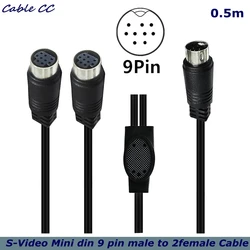Cable adaptador S-Video Mini DIN macho a hembra para DVR/PVR y DVD