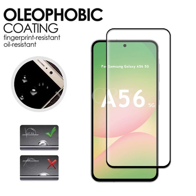 4 Pcs For Samsung Galaxy A56 Glass Samsung A56 Tempered Glass HD Flim Full Glue Screen Protector Film Galaxy A56 5G Glass - imagen 2