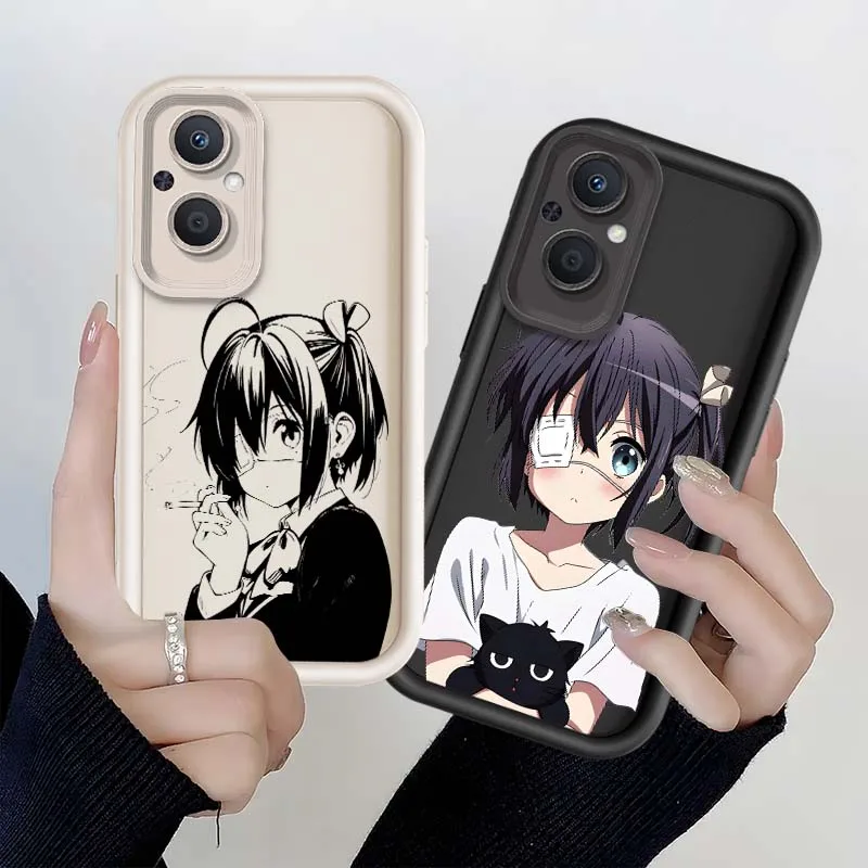 Funda de moda de Anime Rikka Takanashi adecuada para OPPO Reno10 Reno8 Reno7 Reno6 Reno5 T Z Lite Pro Plus 5G funda de teléfono con escalera ocular