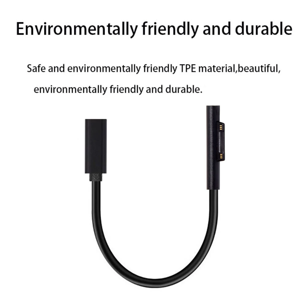 Cable de carga rápida PD tipo C, conexión de superficie de 15V, 3A, Compatible con Microsoft Surface Pro 8/7/6/5/4/3 Go3/2/1 Laptop4/3/2/1 - imagen 3