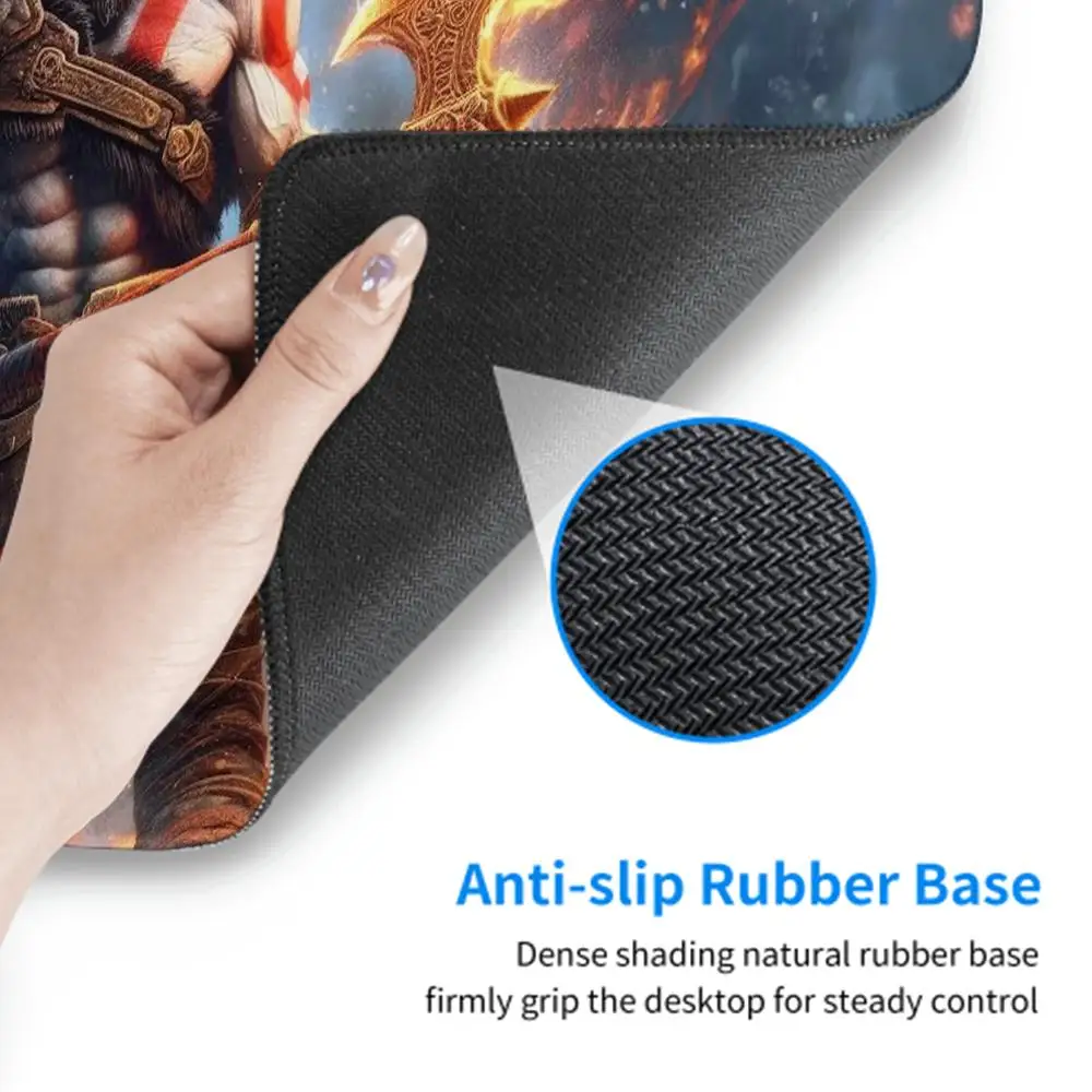 Alfombrilla de ratón Xxl God of War, accesorios para juegos, teclado, alfombra para ordenador, alfombrilla de escritorio para juegos, alfombrilla grande para Pc Gamer, mesa, alfombrilla para ratón de 90x40cm - imagen 5