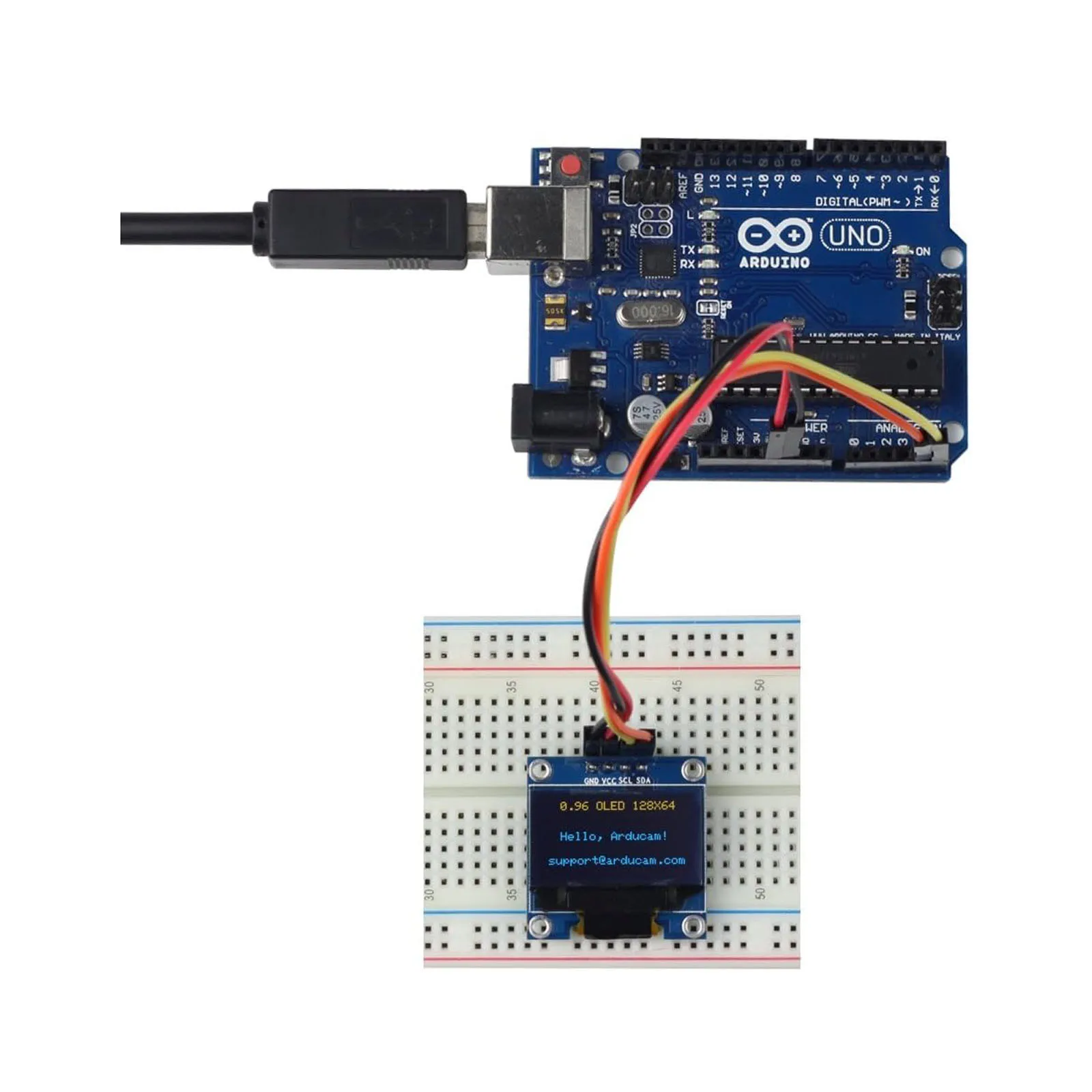 Módulo de pantalla LED de 4 pines de 0,96 pulgadas I2C IIC 128x64 SSD-1306 3.3V-5V - imagen 5