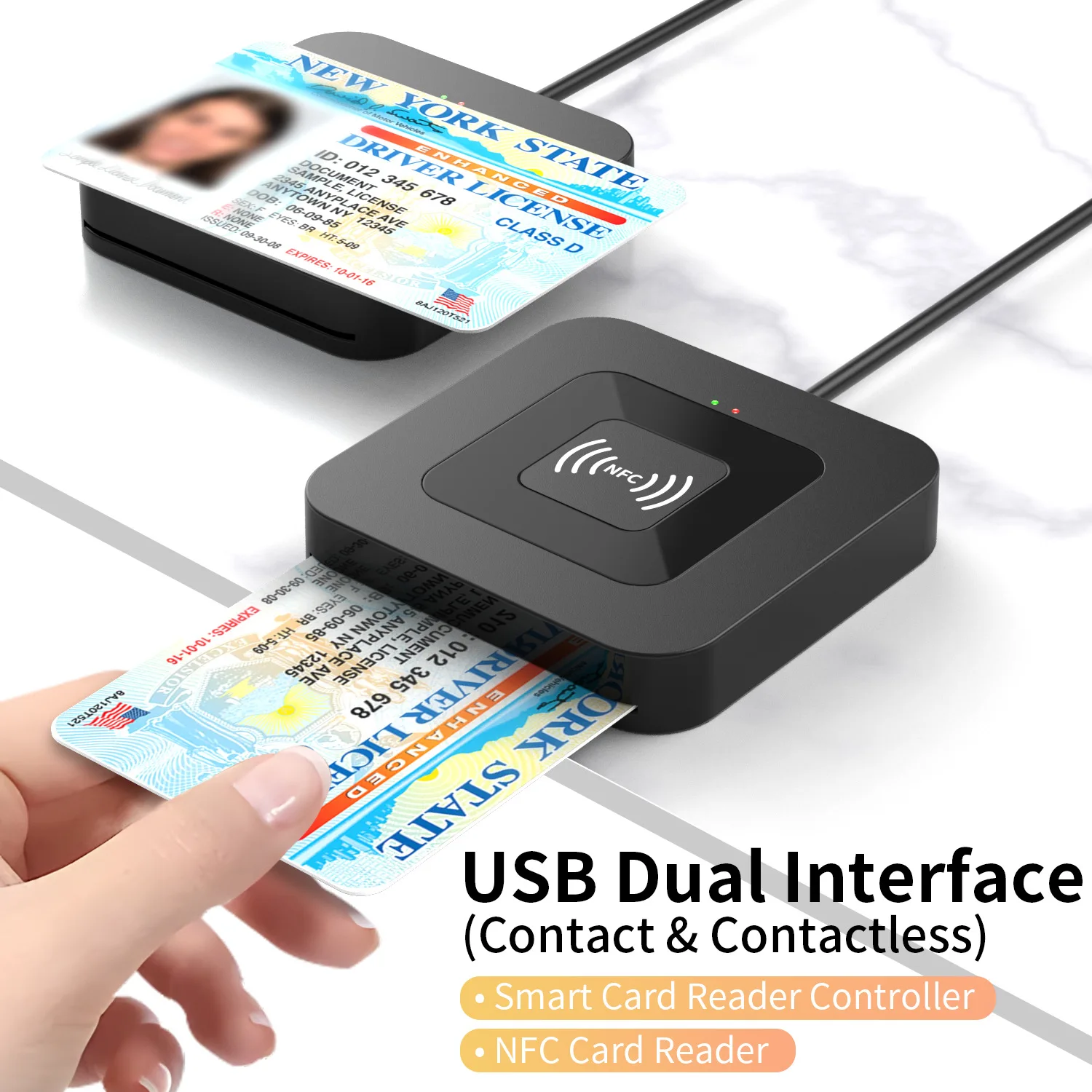 Lector de tarjetas inteligentes UTHAI X06 USB 2,0, contactos de informes de impuestos para cajero automático bancario + lector de tarjetas IC NFC 2 en 1 - imagen 4