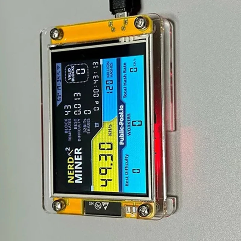 Nueva máquina de minería individual Nerdminer V3 de 2,8 pulgadas BTC Solo Lottery Nerd Miner Crypto Bitcoin Miner - imagen 3