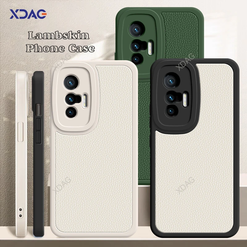 Funda de lujo con patrón de lichi Peel para VIVO X70 X70T Pro Plus 5G, carcasa de cuero clásico a prueba de golpes, piel de cordero para teléfono móvil - imagen 5
