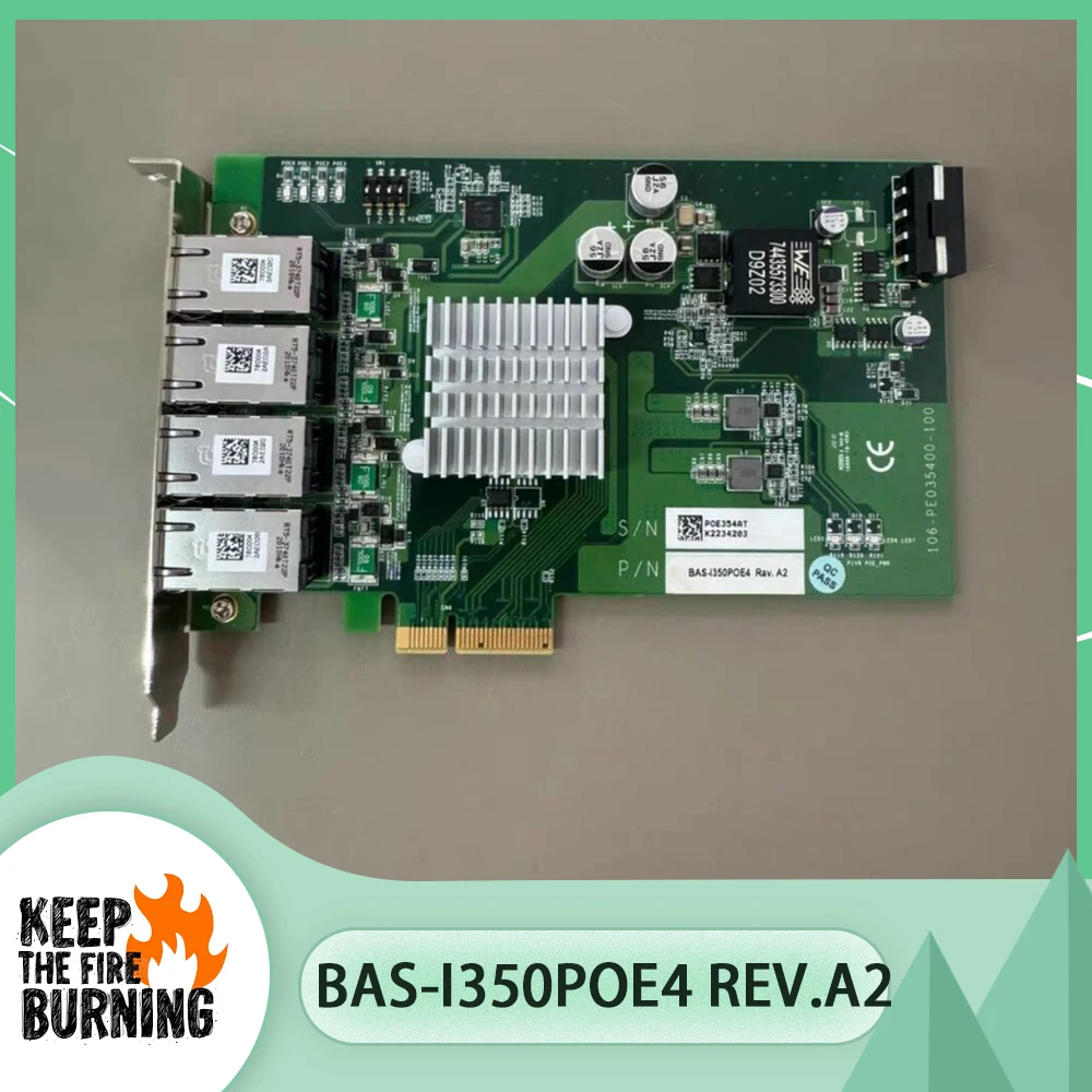 Tarjeta de captura de cámara industrial Tarjeta POE de cuatro puertos BAS-I350POE4 Rev.A2 - imagen 2