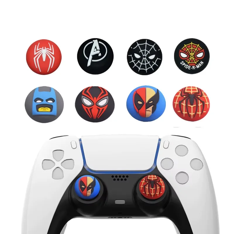 Nueva cubierta de tapa de agarre de pulgar SpiderMan Deadpool para Playstation PS5 PS4 Xbox Series controlador de Joystick de juego