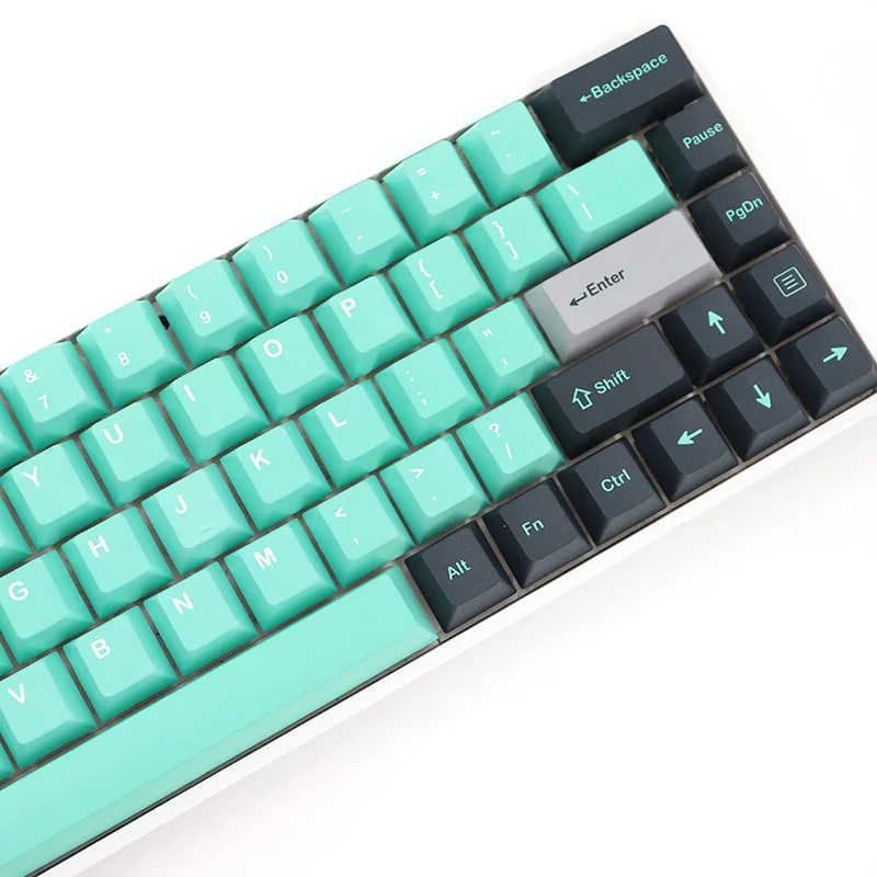 Juego de teclas OGCO azules y verdes de 126 teclas, perfil de cereza, tapa de tecla de sublimación de tinte PBT para teclado mecánico MX Switch - imagen 5