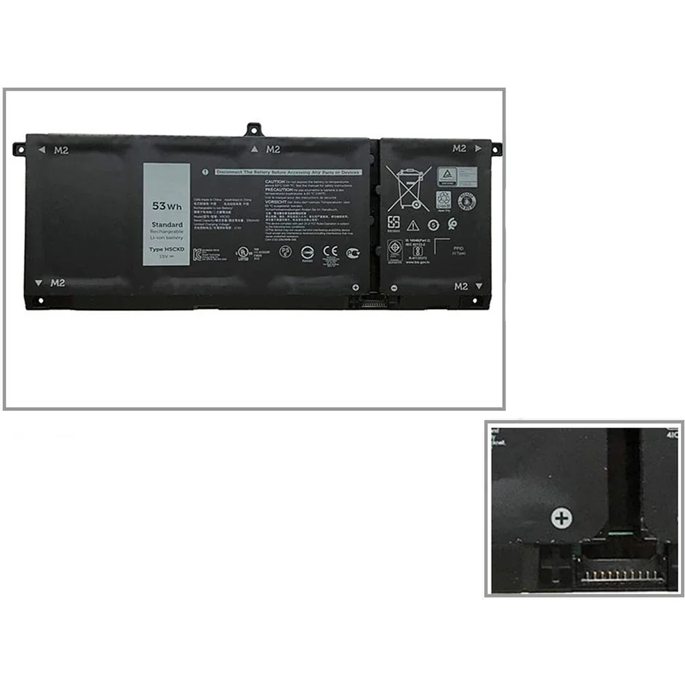 Nueva batería Original para ordenador portátil H5CKD 15V 53Wh para Dell Inspiron 5400 5406 7405 2 en 1 Latitude 15 3510 TXD03 - imagen 4